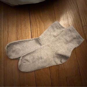 Clean beige socks